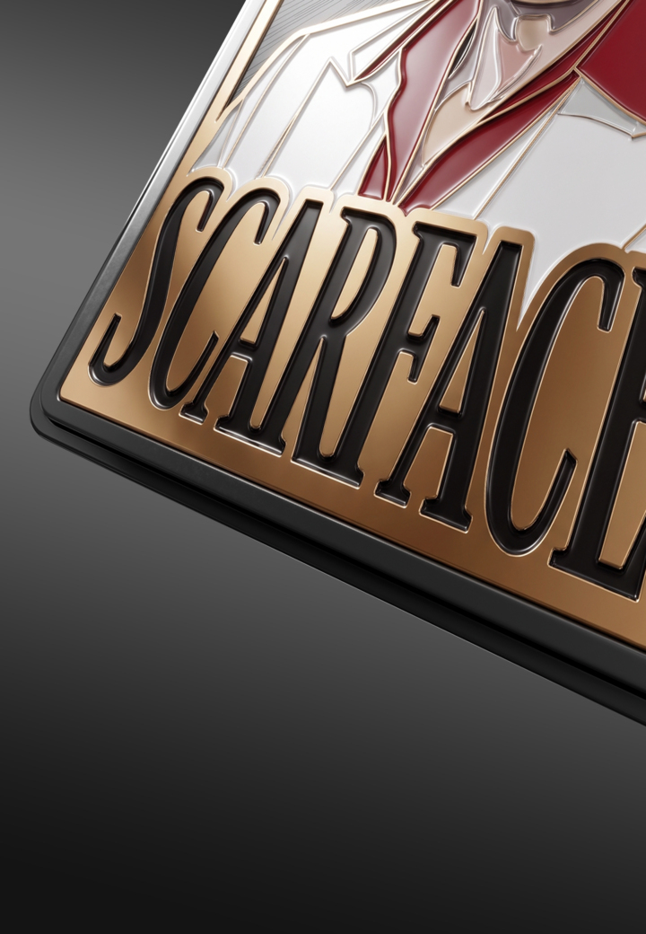 Hand-painted in Jewelry Enamel Scarface